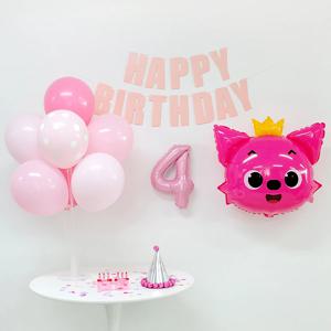 핑크퐁 풍선 스탠드 가랜드 생일꾸미기 세트