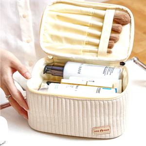 심플 엠보싱 화장품 파우치 여행용 메이크업 브러쉬 브러시 립스틱 방수 파우치