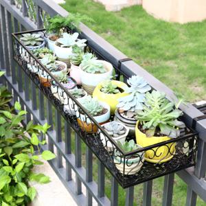 베란다 화분 걸이대 걸이 선반 철제 정리대 다육이 난간 거치대 진열대 받침대 80cm