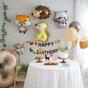 숲속 친구들 파티세트 고슴도치 너구리 다람쥐 여우 귀여운 동물풍선 생일파티