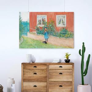 샌드위치를 먹는 브리타와 고양이 칼 라르손 명화 인테리어 그림 액자 캔버스 알루미늄