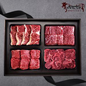 국내산 구이12호 선물세트 1.6kg (등심,갈비살,제비추리,사태 / 1++등급)