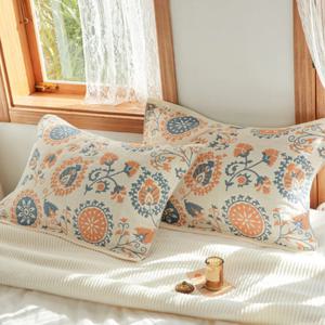 에스닉 큰 베개커버 2세트 순면 누빔- 민들레홀씨