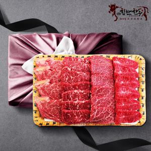 국내산 등바구니 3호 선물세트 3.6kg (등심,채끝,안심,갈비살,치마살,부채살/1++ )