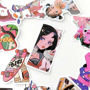 레트로 시티팝 도무송 스티커 50P 100P 노트북 캐리어 빈티지 다꾸 예쁜 키치 인스