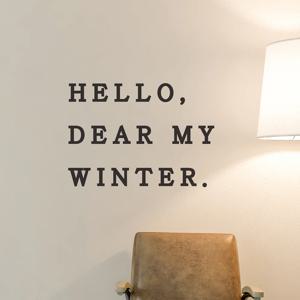 hello dear my winter 겨울 감성 인테리어 스티커