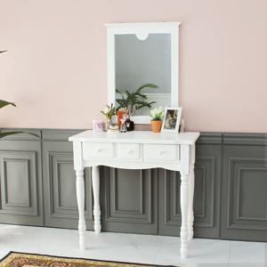 이데아 화이트 엔틱 수납 콘솔 화장대+거울