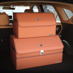 볼보 가죽 트렁크정리함 XC40 XC60 S90 차량용 수납함 트렁크신발장 세차툴백