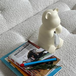 [해외] HAUZ 곰돌이 세라믹 휴지 케이스 3컬러 아이보리 핑크 실버