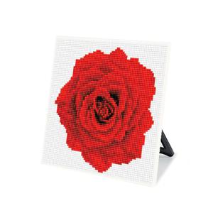 DIY 보석십자수 스탠드형 큐트 20x20cm DS68_(소)장미 한송이