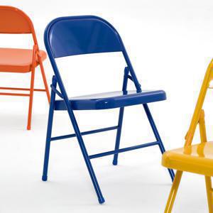 LUSH 컬러 스틸 접이식 의자 접이식 간이 철제 인테리어 의자 4colors