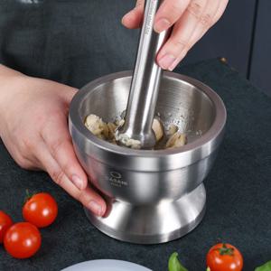 스텐304 미니 절구 세트 이유식 절구 마늘 다지기