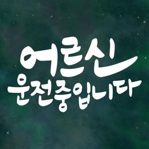 안전운전 차량 스티커 LMCS-013 캘리 어르신