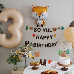 여우 숲속 친구들 풍선 귀여운 동물풍선 생일파티 파티풍선