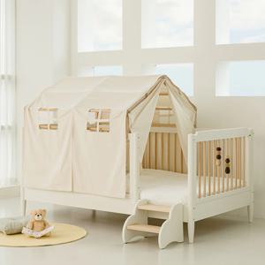 올리버 60cm 탈부착 하이가드 하우스텐트 원목 데이베드 침대 SS(화이트)