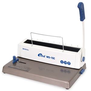 현대오피스 와이어링제본기 WS-15C+링 40개+제본표지 100매증정 원형천공 책제본