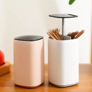 원터치 면봉통 이쑤시개통 자동 보관 케이스 정리함