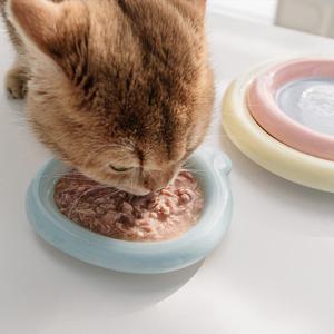 고양이 식기 턱드름 예방 츄르 습식 밥그릇 곰돌이