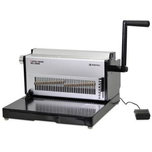 현대오피스 전동 와이어링제본기 WS-2800E+링 100개+제본표지 100매증정 풋페달천공