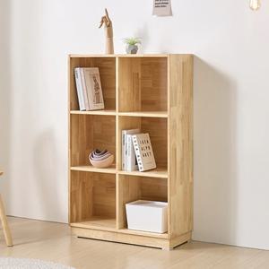 3단 나무 책장 사각 칸막이 6칸 미니 책꽂이 750