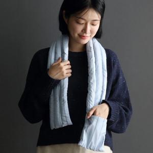 휴대가 간편한 주머니 보관 구스 머플러 (박스 포장)
