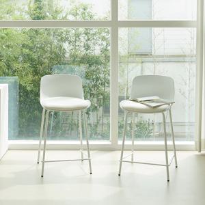 1+1 밀키 미드센추리 인테리어 카페 홈바의자 (높이55cm)