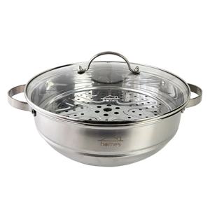 잔치팬 스텐 인덕션 3중바닥 전골냄비 찜기 찜냄비 찜솥 32cm