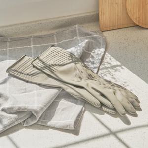 천연 라텍스 고무장갑 롱밴드(38cm) 10입 식품용 S/M/L