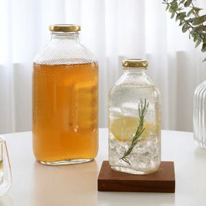델몬트 훼미리 유리병 쥬스병 귀여운 물병 500ml