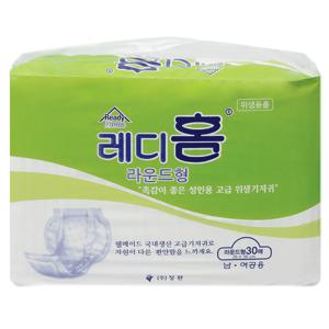 라운드형 속기저귀 1팩 30매 10팩 총300매 성인기저귀 요실금패드