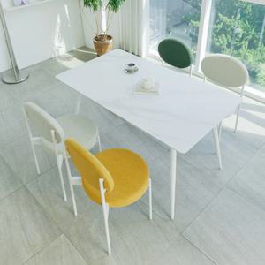 어반 12T 직각 포세린 4인용 세라믹 식탁 테이블 W1600 2color