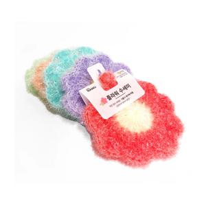 반짝이 아크릴수세미 5P 세트 색상랜덤 설거지