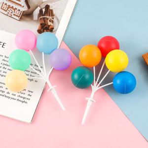 10SET 레인보우 파스텔 풍선 케이크픽 홈 데코 파티용품