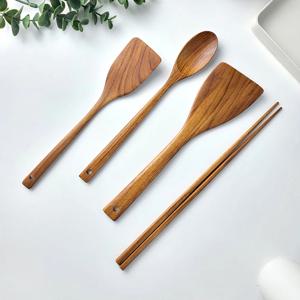 티크 우드 나무 조리도구세트 4P