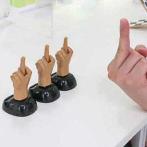 킹받는 쓸데없는 선물 태양열 손가락 욕 장식 소품 피규어 인싸템 뻐큐 태양열인형 노호혼