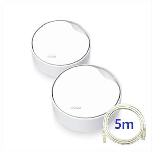 Deco X50-POE 2팩+랜선 5M 홈 메시 WiFi6 유무선 공유기 세트