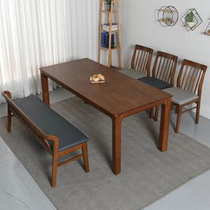 파이리 원목 6인 식탁 벤치의자 세트