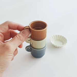 미니어처 머그잔 시럽종지  3color