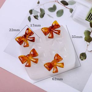 C 큐트 리본 레진 실리콘 몰드 공예 아트 악세사리