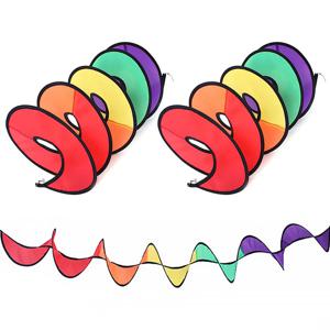 땡처리 감성캠핑 트위스트 회오리 무지개 스피너 바람개비 1+1, 2개세트