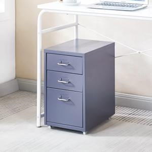 철제 서랍장 3단 미니 틈새수납장 책상 프린트거치대 낮은 사무용 사무실 서랍장 2color