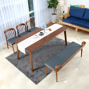 아슬로 6인 원목식탁SET(벤치형) KHD-673B