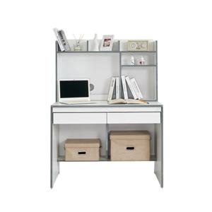 모던 화이트 컬러엣지 학생 책꽂이+책상 세트(100cm) 예쁜 중고생 가성비 테이블