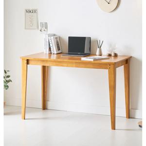 북유럽 네츄럴오크 고무나무원목 디자인 책상(140cm) 가성비 심플한 고학년 장