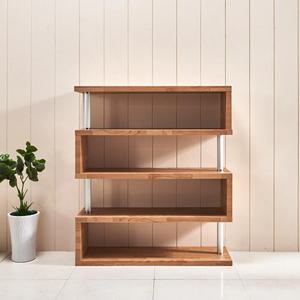 모던 스틸 4단 선반 파티션형 책장(119cm 6색) 공부방 디자인 북카페 책방 서재