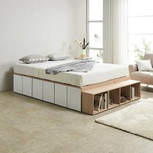 수납공간짱많은 퀸사이즈 무헤드 침대+매트포함 가성비 좋은 럭셔리 북유럽 이쁜