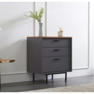 영국모던풍 3단서랍 침대옆 우드협탁(60cm 3컬러) 슬림 유럽풍 좁은 소형 수납장