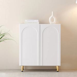 아치 곡선디자인 골드다리 높은 도어형 콘솔 TV 거실장(80cm 2색) 목재 대 안방