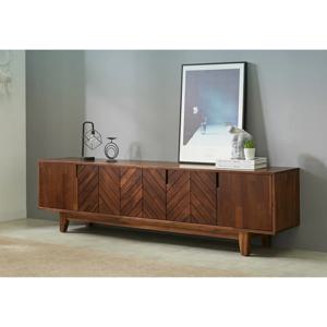 클래식 빗살무늬 원목 넓은 거실장2000(2색) 수납형 모던한 안방 벽걸이TV 앤틱