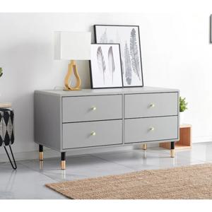 북유럽 트랜드 2단서랍 골드포인트 거실장(100cm 3색) 얇은 장식장 벽걸이TV 대